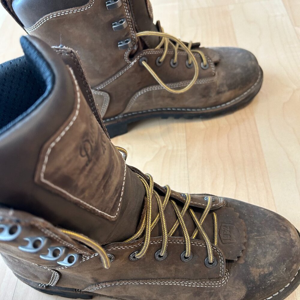 Danner Gritstone 8" Mens 9.5 D Brown Leather Alloy Toe Waterproof Work Boots - Picture 9 of 14
